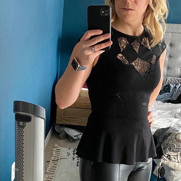 Guess black peplum top - Picture 9 of 9